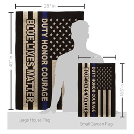 Trump Flag Honor Blue Live Burlap Garden House Flag Kit Patriotic Vote President Democrat Republican Tea Party United State American Election Banner Small Yard Gift Double-Sided, Made in USA