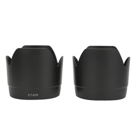 Camera Mount Lens Hood, 2Pcs ET-83II Plastic Black Camera Mount Lens Hood Replacement Fit for Canon EF 70-200mm F/2.8L USM Lens, Easy to Install