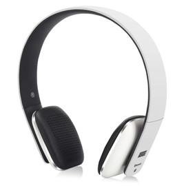On Ear Wireless Bluetooth Headphones with Microphone - August EP636 - Bluetooth Version 4.1 + EDR, Lightweight Engineering NFC One Tap to Connect for Android and Apple - White