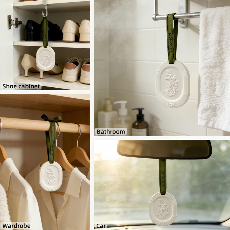 Essential Oil Diffuser, 3pcs Plaster Passive Hanging Closet Deodorizer for
