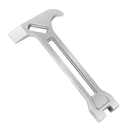 4-in-1 Emergency Tool – Gas & Water Shut Off Wrench, Non-Sparking Pry Bar, Earthquake Survival – Firefighter-Designed, Heavy-Duty Alloy (Silver)