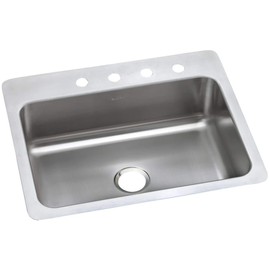 Elkay DSESR127224 Dayton Single Bowl Dual Mount Stainless Steel Sink, 27 x 22 x 8.0625"