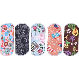 Reusable Women's Sanitary Pad, Washable Bamboo Charcoal Cloth with Waterproof Layer, Stay Dry Washable Women Sanitary Pad Bladder Support Incontinence Pads Panty Liners (H6-H10)