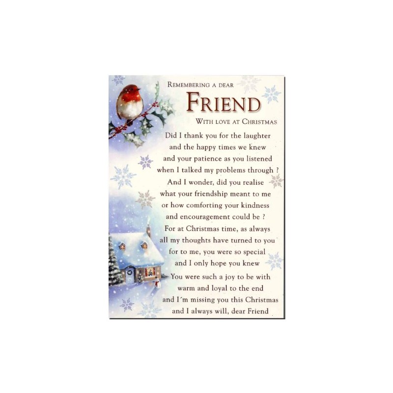 Grave Card - Remembering A Special Friend With Love At