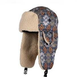 S A Company Trapper Hat Winter Hat for Men & Women | Ushanka Russian Hat | Faux Fur Hat with Ear Flap (Chevron Cowboy)