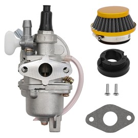 Hoypeyfiy 44mm Motorcycle Air Filter Stack Carburetor Carb for 2 Stroke 47cc 49cc Mini ATV Quad Dirt Pocket Bike (Yellow)