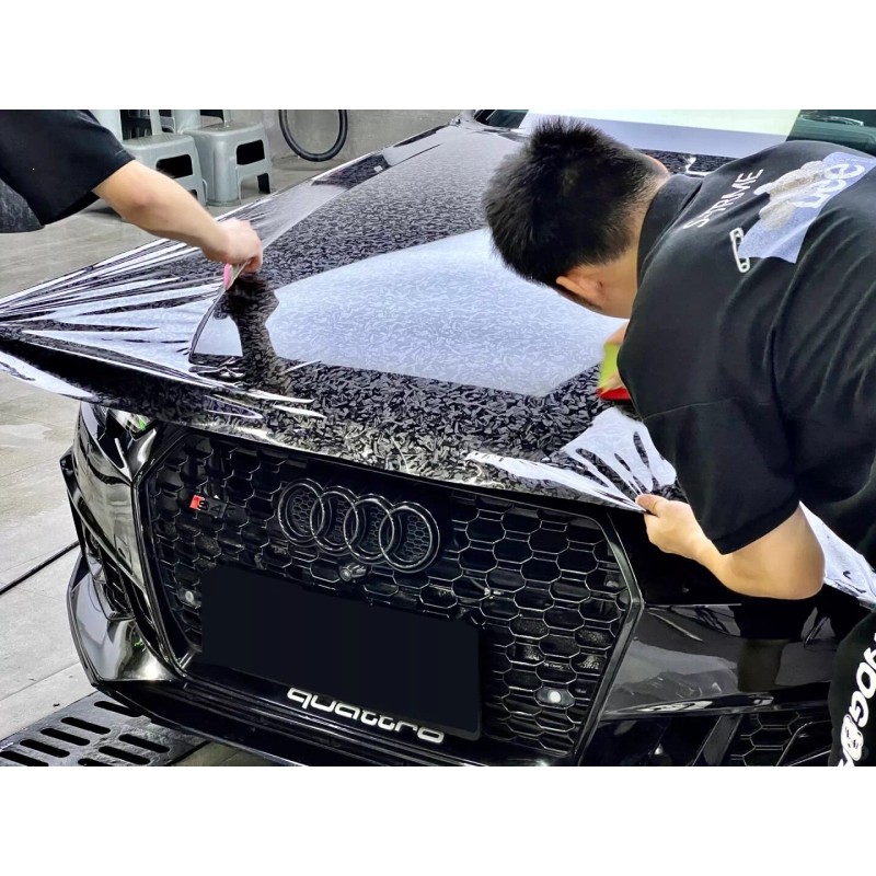 Carlas 84" x 60" Premium Forged Black Carbon Fiber Vinyl