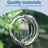 3D Rotating Wind Spinner, Hanging Garden Ornament with Spiral Design,