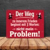 Nicht mein Problem - Metal Sign in 15 x 20