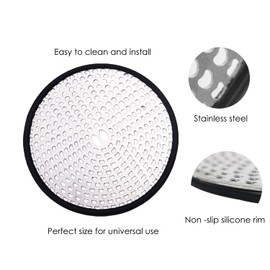 TRIXES Drain Strainer, Shower Filter, Sink Strainer, Hair Catcher for Shower and Bathtub, Shower Hair Trap, Drain Filter, Round Metal Strainer, Shower Accessories, Sink Strainer