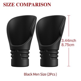 2 Pcs Catcher Thumb Guard for Baseball & Softball - Silicone Catchers Thumb Protector Shield | Reduce Sting & Hand Injury | Training Aid Glove Padding Accessory for Catcher Gear (2 Black Women/Youth)