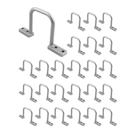 25 Pcs Distribution Rings Aluminum D Ring for Sorting Out Electric Cables, Cable Management, for Commercial and Residential Use, Silver (2 Inch)