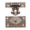 uxcell Wood Case Chest Box Rectangle Clasp Closure Hasp Latches
