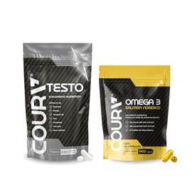 KIT COURA Mens Testo + Omega 3 - Vitaminas para Hombre