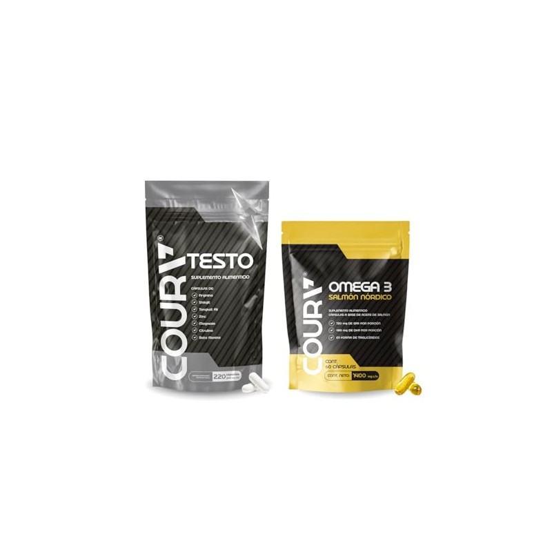 KIT COURA Mens Testo + Omega 3 - Vitaminas para