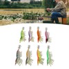 8pcs Shrimp Lures Luminous Silicone Realistic with Sound Beads Shrimp
