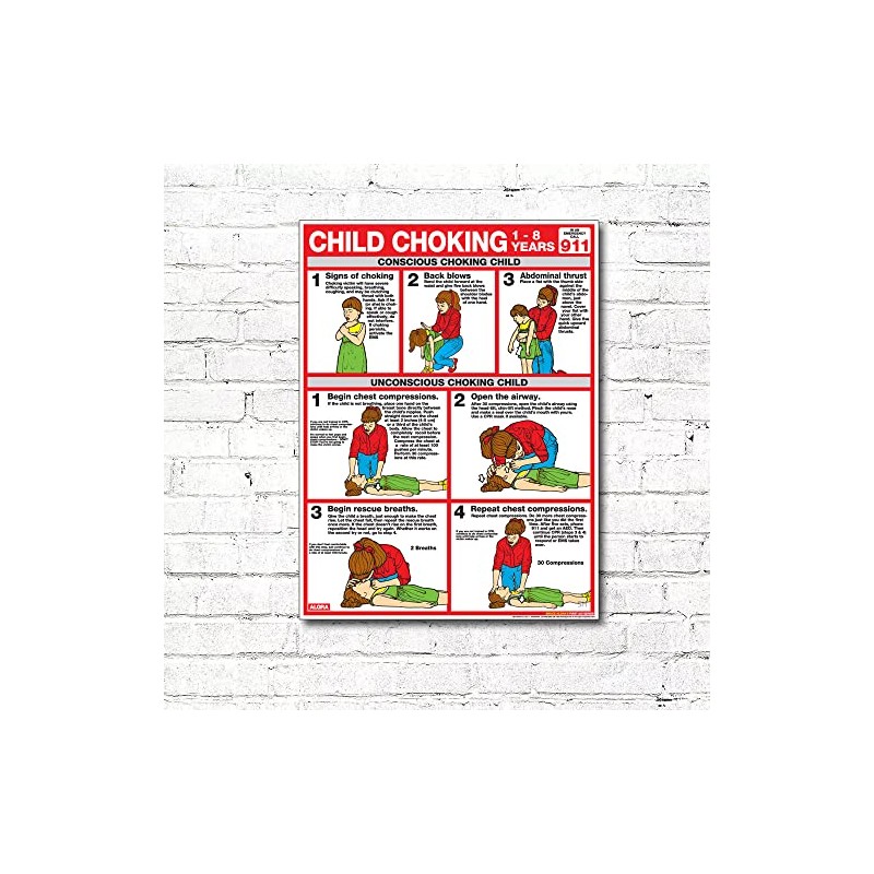 ALGRA Choking for Children 18" X 24" Laminated Poster
