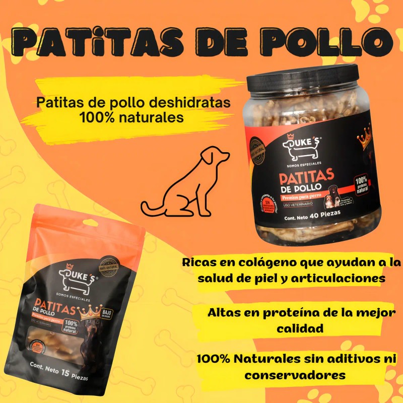 Duke's Premios Para Perros Patitas de Pollo 11 Pz Proteina