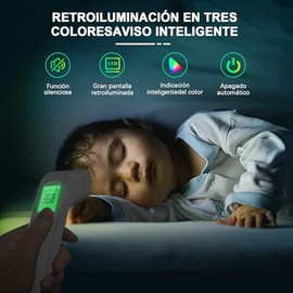 AXIDUN Termómetro Digital Infrarrojo Portátil， Termometro Digital Bebe, Termometro Digital, Termómetro Digital Infrarrojo Sin Contacto,Adecuado para Bebés, Niños y Adultos