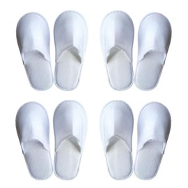 Kiuiom Terry slippers, hotel slippers, guest slippers, bath slippers, 4 pairs of slippers for hotel, spa, home, guests, travel, women, men, Type 3