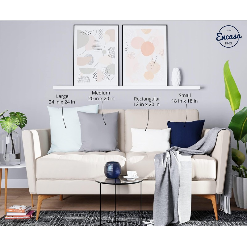 Encasa Homes Throw Pillow Covers 20 x 20 inch -