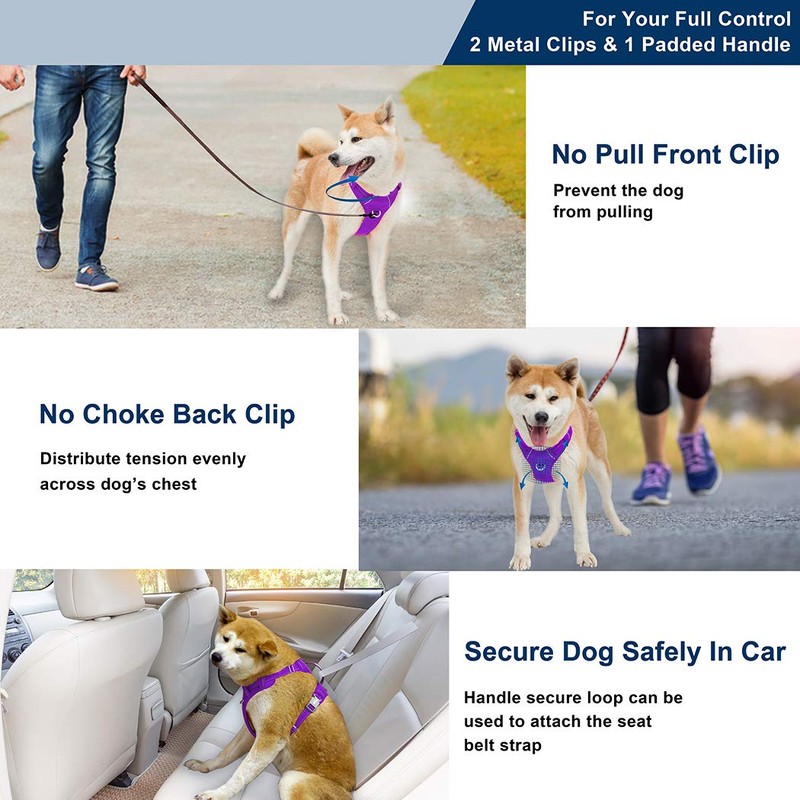 BARKBAY No Pull Dog Harness Front Clip Heavy Duty Reflective