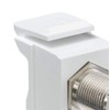 Leviton 41084-FWF QuickPort F-Type Adapter, Nickel-Plated, White