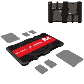 Kiorafoto KHD-SDMSD6 Easy Carry 4+2 Slots Slim Credit Card Size Lightweight Portable SD TF MSD Memory Card Case Storage Keeper Holder for 4 SD SDHC SDXC + 2 TF MSD Microsd Microsdhc Microsdxc Cards