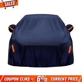 Gearzaar Full Car Cover Waterproof All Weather Protection Anti-UV Rain Snow Anti Lhtxhkyv