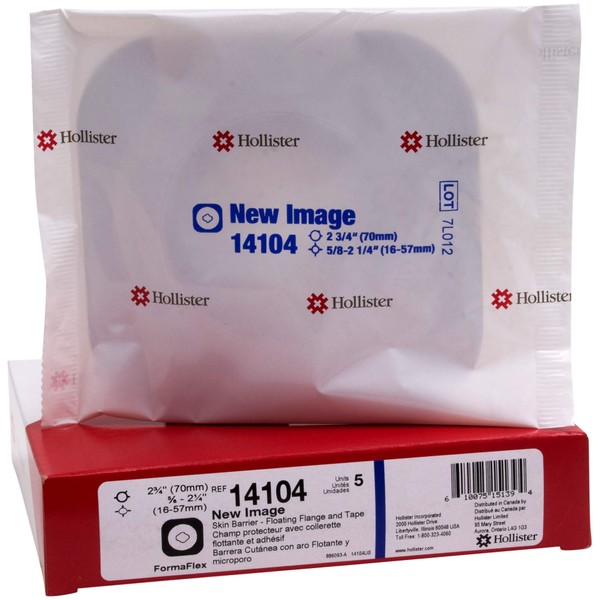 5014104 - Hollister Inc New Image Twopiece Shape-to-Fit Flat Formaflex Skin Barrier 2-1/4, Blue, 2-3/4 Flange Size
