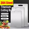 Titanium Cutting Boards for Kitchen Stainless Board 304 Steel Thickened