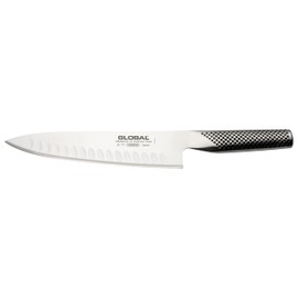 Global 8 inch Hollow Ground Chef's Knife - Lightweight Japanese Stainless Steel, Razor-Sharp Edge, Made in Japan, G-77