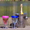 Vino2Go Double Wall Insulated Portable Wine Cup - Party Pink