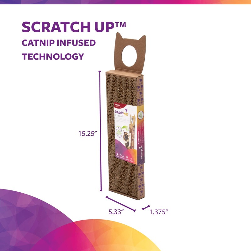 SmartyKat Scratch Up Corrugated Hanging Cat Scratcher, Catnip Infusion Technology