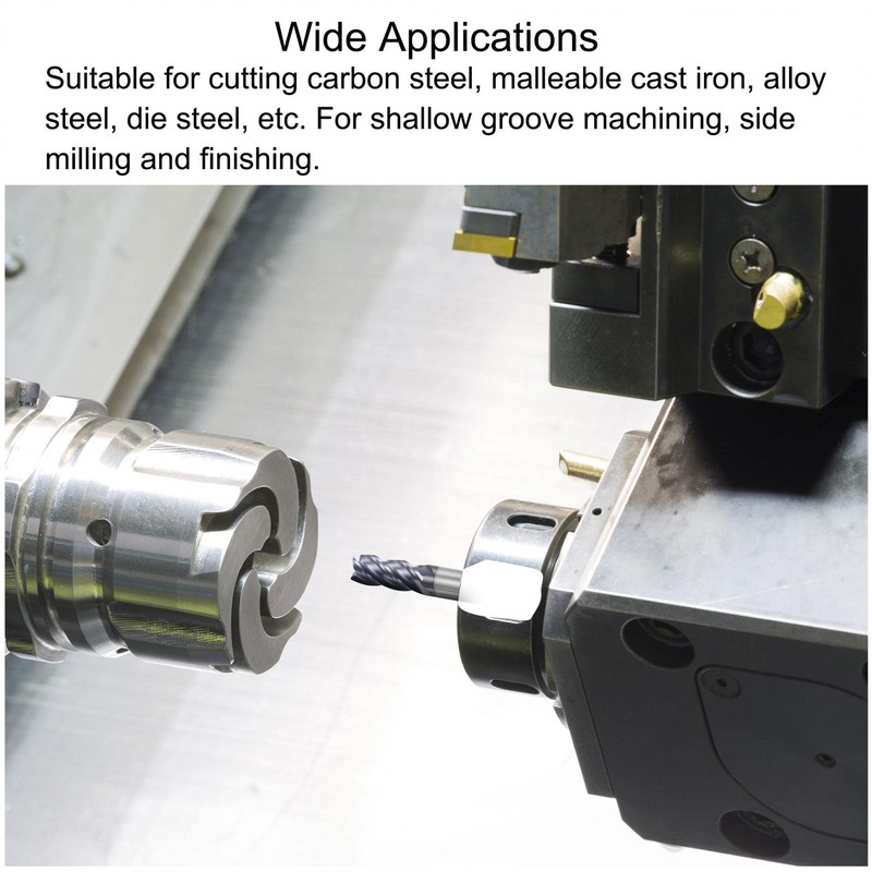 sourcing map Square Nose End Mill, 2mm Tip Dia Solid