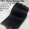 GOOFIT Hair Extensions Micro Loop Human Hair Extensions Remy Hair