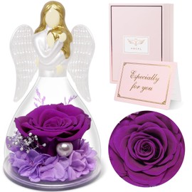 Sunia Gift for Mum from Daughter, Eternal Rose Angel, Eternal Flower Angel Figure, Mother Daughter Gift, Birthday Gift for Mum from Daughter, Daughter Mum Gift Christmas, Mother's Day Gift