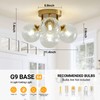 NIUZDU Semi Flush Mount Ceiling Light - Globe Bubble Glass