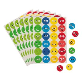 Fun Express 5" x 7" Social Emotional Learning Emotion Sticker Sheets - 24 Pieces