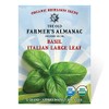 The Old Farmer's Almanac Organic Heirloom Basil Seeds (Italian Large Leaf) - Approx 500 Seeds