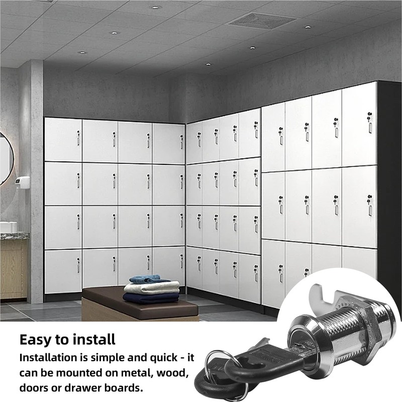10 Pack Cam Locks Keyed Alike, 1-1/8''Cylinder Fits on 7/8''
