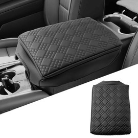 Center Console Armrest Cover For 2024-2025 Chevy Silverado EV/2024-2025 GMC Sierra EV - Anti-Scratch Cushion Armrest Leather Thickened Arm Rest Box Lid Cover 2024-2025 Silverado EV 2024-2025 Sierra EV