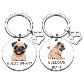 QUIHUD French Bulldog Gifts Funny Frenchie Gifts For Dog Lover Mom Dad Frenchie Gift Keychain