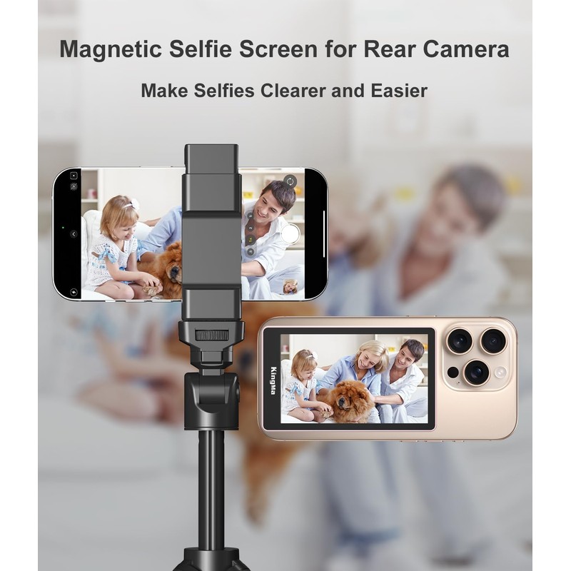 King Ma 4K 30FPS Magnetic Phone Vlog Selfie Monitor Screen,