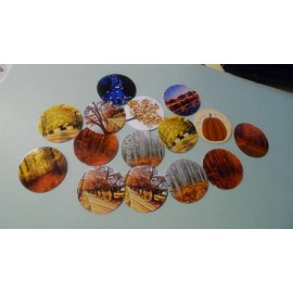 Unbranded Pre Cut One Inch Bottle Cap Images! BEAUTIFUL FALL TREES FREE SHIPPING - photo, 15 images