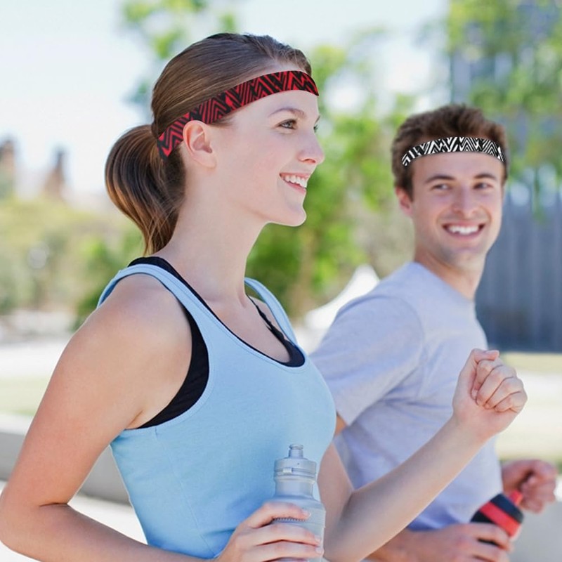 Pack of 5 Sports Headbands, Hair Bands Boys Sport, Elastic