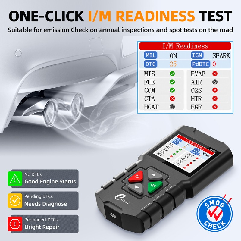 KINGBOLEN 2024 YA201 OBD2 Scanner Auto Check Engine OBD Code
