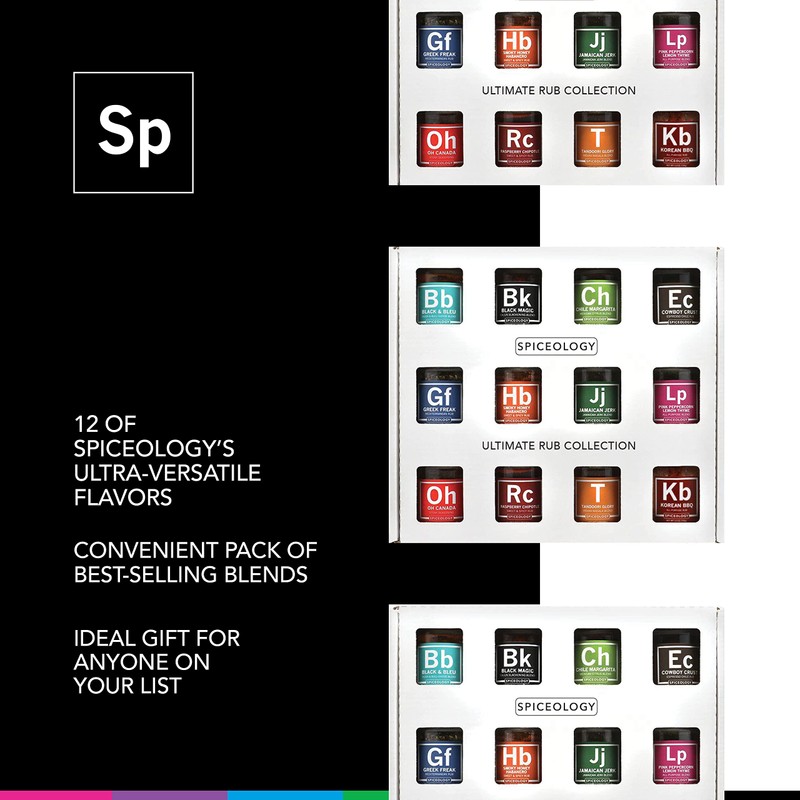 Spiceology – Ultimate Rub Collection – 12 Gourmet Spices &