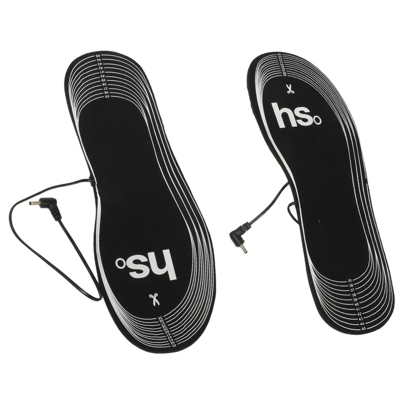 1Pair Heated Insoles Electric Insoles 4.5V Battery Powered Soft Carbon