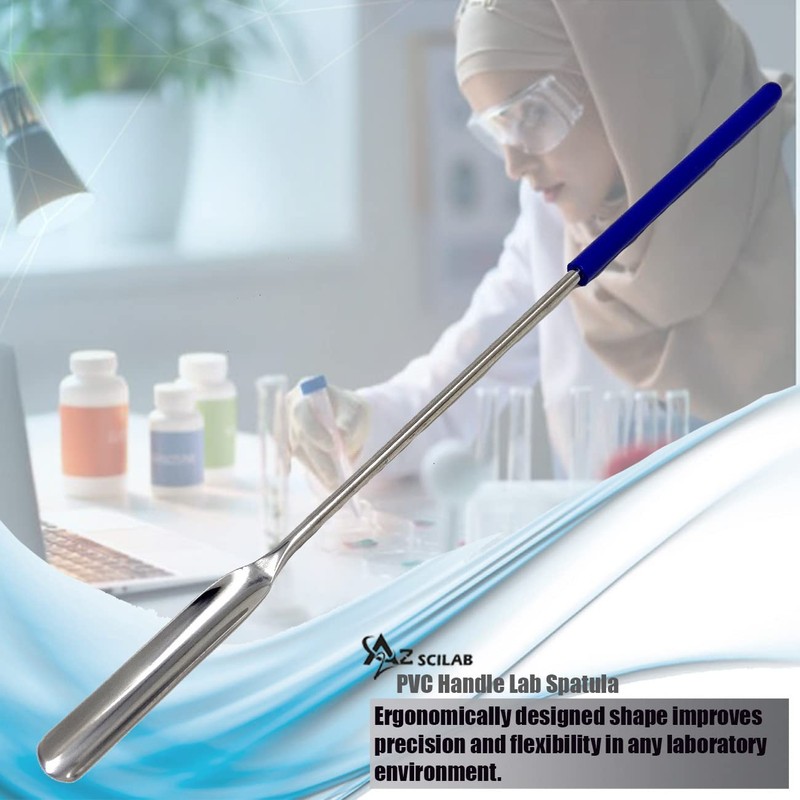 A2Z-VL003 Stainless Steel Micro Lab Scoop Half Rounded Spoon Spatula